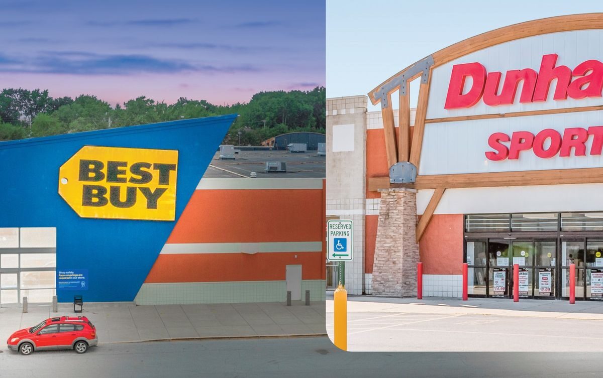 Three Tenant Best Buy and Dunham’s Sports Anchored